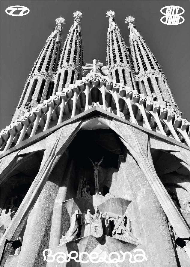 Barcelona Photo tee, 7MORE7, CITY TOUR, 2024 – back